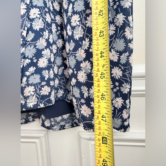 Madewell blue Faux Wrap French Floral Midi Dress 6 - Picture 6 of 7